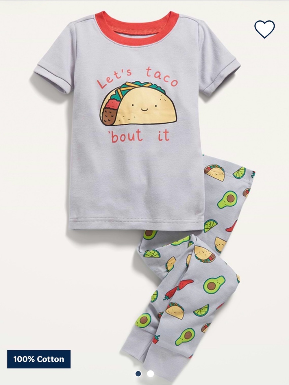 NWT • Old Navy • Let’s Taco ‘Bout It 2pc PJ set • Unisex